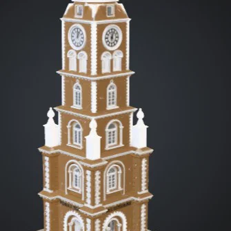 Mô hình 3D Tháp đồng hồ lịch sử Sialkot Pakistan