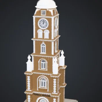 Mô hình 3D Tháp đồng hồ lịch sử Sialkot Pakistan