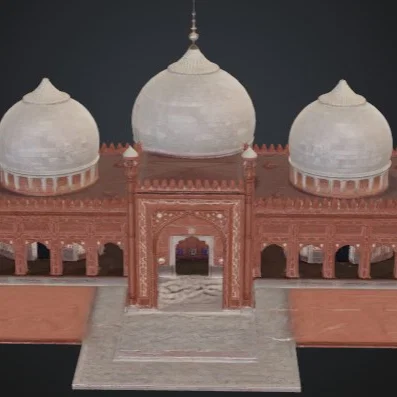 Mô hình 3D Thánh đường Badshahi Mosque đẹp mắt