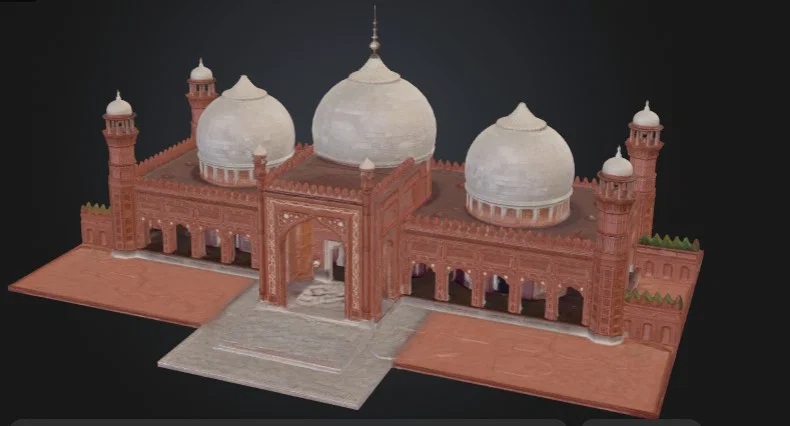 Mô hình 3D Thánh đường Badshahi Mosque đẹp mắt - Image 4