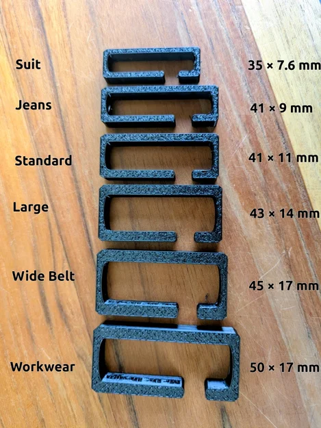 Kẹp Giữ Đuôi Dây Nịt (Belt Keeper Clip) | 6 Kích Thước (35–50 mm) - Image 2