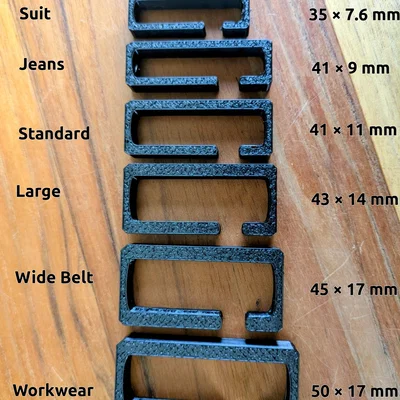 Kẹp Giữ Đuôi Dây Nịt (Belt Keeper Clip) | 6 Kích Thước (35–50 mm)
