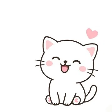 Mô hình chú mèo trái tim (Cute Heart Cat) dễ thương để in 3D