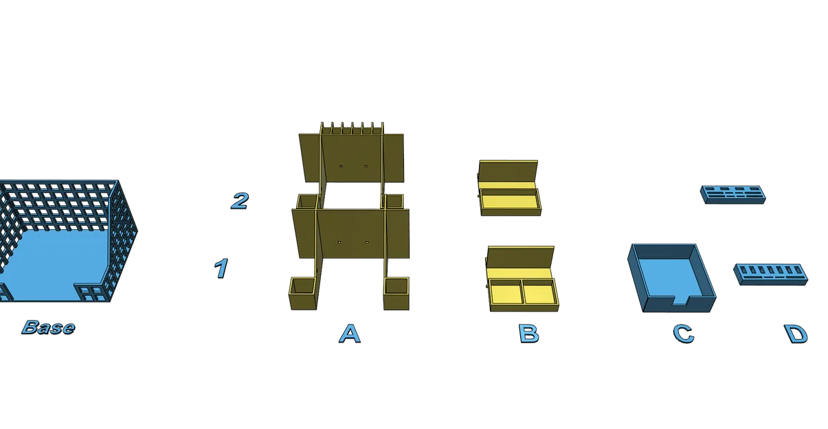Bộ đựng đồ để bàn, ống cắm bút - In dễ dàng, không cần support - Image 6