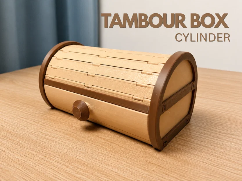 Cylinder Tambour Box | Hộp đựng đồ nắp cuộn thông minh - Image 1