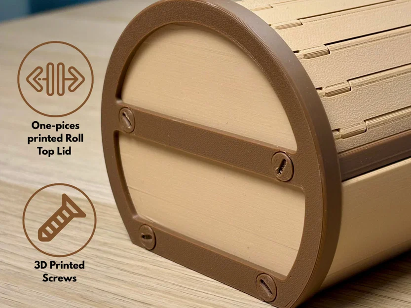 Cylinder Tambour Box | Hộp đựng đồ nắp cuộn thông minh - Image 2