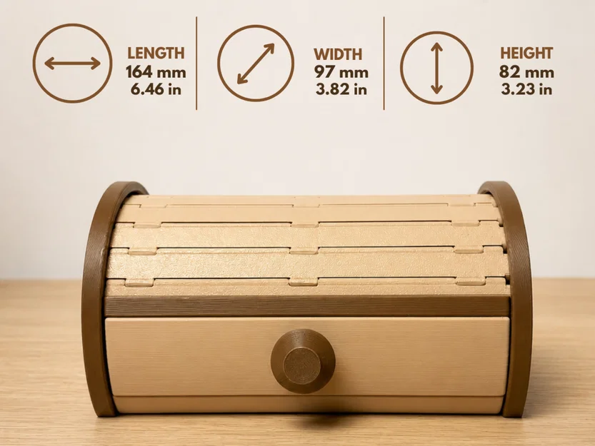 Cylinder Tambour Box | Hộp đựng đồ nắp cuộn thông minh - Image 3
