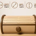 Cylinder Tambour Box | Hộp đựng đồ nắp cuộn thông minh - Thumbnail 3