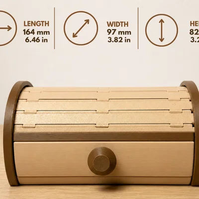 Cylinder Tambour Box | Hộp đựng đồ nắp cuộn thông minh