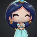 Mô hình 3D Công chúa Jasmine Chibi đáng yêu cho người hâm mộ - Thumbnail 1