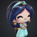Mô hình 3D Công chúa Jasmine Chibi đáng yêu cho người hâm mộ - Thumbnail 2