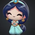 Mô hình 3D Công chúa Jasmine Chibi đáng yêu cho người hâm mộ - Thumbnail 3