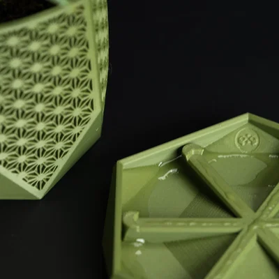 Chậu cây Monolith Hex Facet – Phiên bản Asanoha