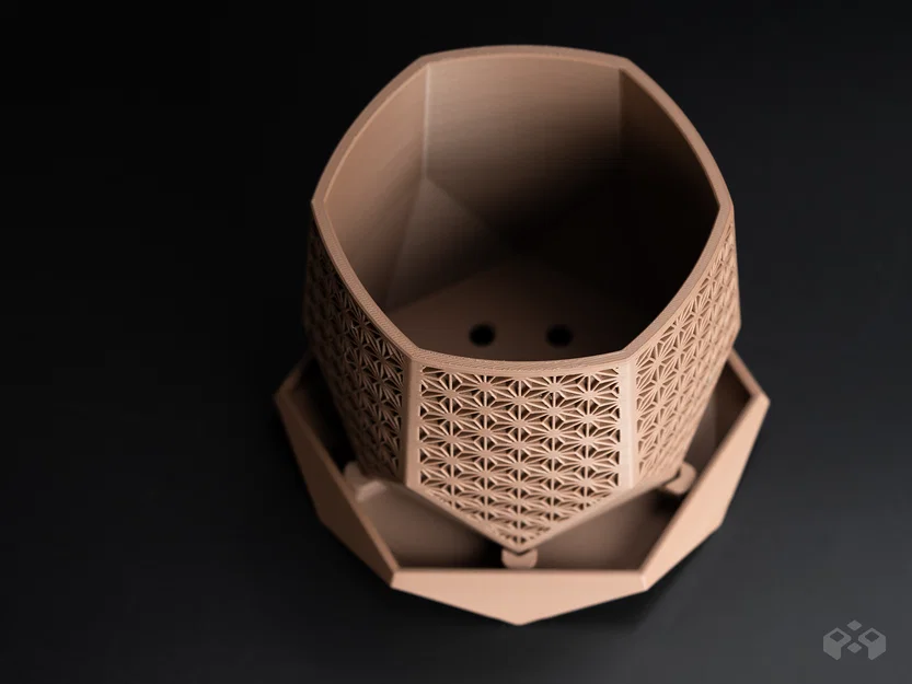 Chậu cây Monolith Hex Facet – Phiên bản Asanoha - Image 4