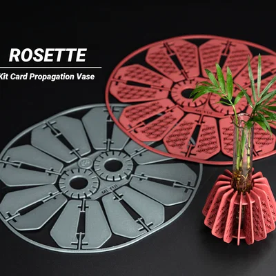 Vase nhân giống Radial Rosette – Dạng Kit Card 3D