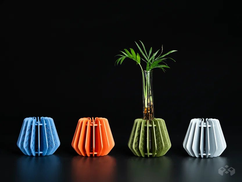Vase nhân giống Radial Rosette – Dạng Kit Card 3D - Image 2