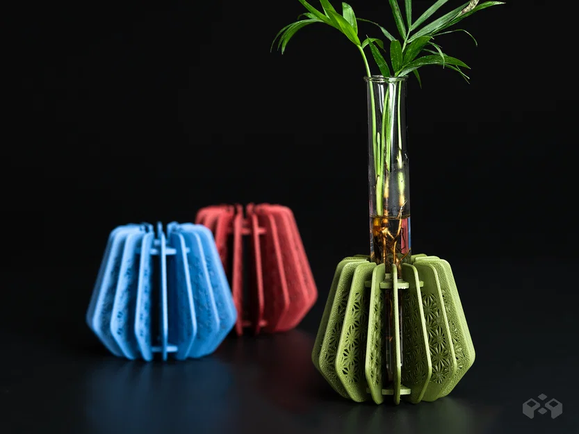 Vase nhân giống Radial Rosette – Dạng Kit Card 3D - Image 8
