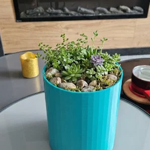 Chậu cây hình trụ đa giác (Faceted Cylinder Plant Pot)