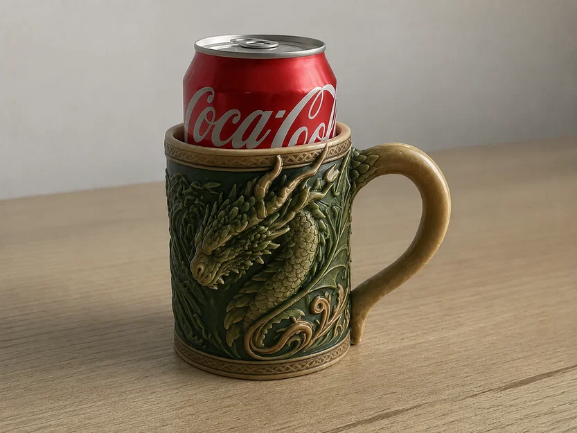 Giá đỡ lon nước hình chiếc cốc rồng Dragon Mug cực chất - Image 1