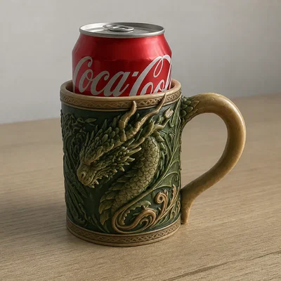 Giá đỡ lon nước hình chiếc cốc rồng Dragon Mug cực chất