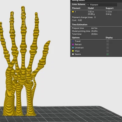 Mô hình bàn tay xương người (Skeleton hand) in 3D độc đáo