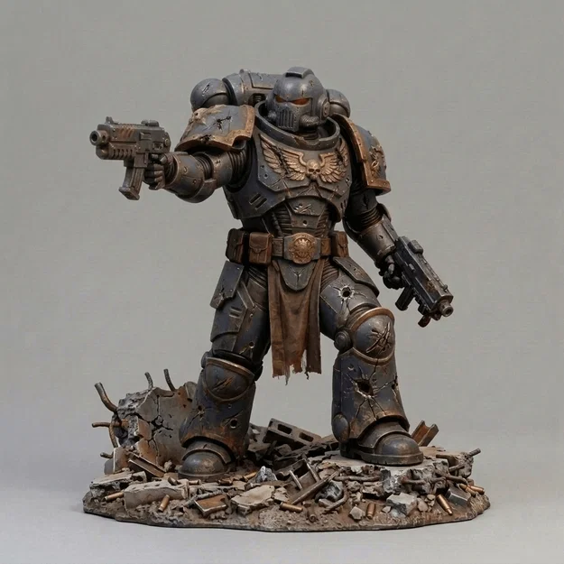 Mô hình 3D chiến binh không gian (Space Marine) cực chi tiết - Image 1