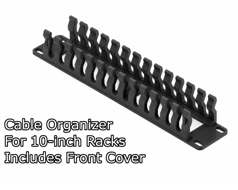 Máng cáp quản lý dây gắn tủ Rack 10-inch - Image 1