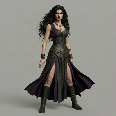 Mô hình 3D nhân vật nữ Dark Beauty - Striking Temptress độc đáo