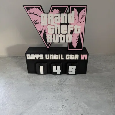 Đế đếm ngược ngày ra mắt GTA 6 (VI) + Đế trưng bày rời