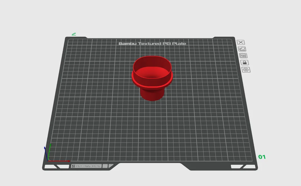 Đầu chuyển đổi ống dẫn khí quạt Gisam sang ống 40mm in 3D - Image 1