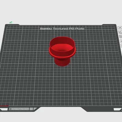 Đầu chuyển đổi ống dẫn khí quạt Gisam sang ống 40mm in 3D
