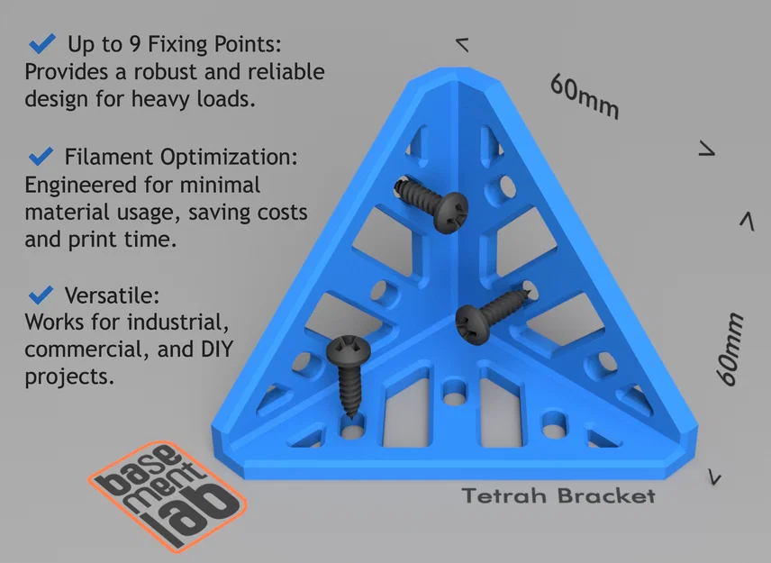 TETRAHEDRAL MOUNTING BRACKET - PAS CỐ ĐỊNH TỨ DIỆN - Cứng cáp, Lên đến 9 Điểm Cố Định - Image 1