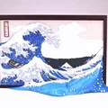Tác phẩm 3D - Sóng Lớn Ngoài Khơi Kanagawa (Hokusai) - Thumbnail 3