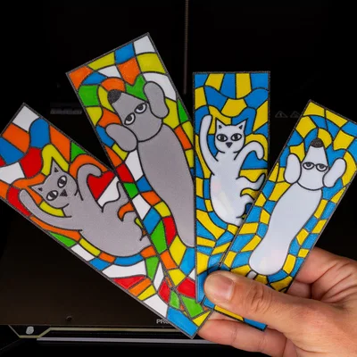 Bookmark Mèo và Chó phong cách Mosaic