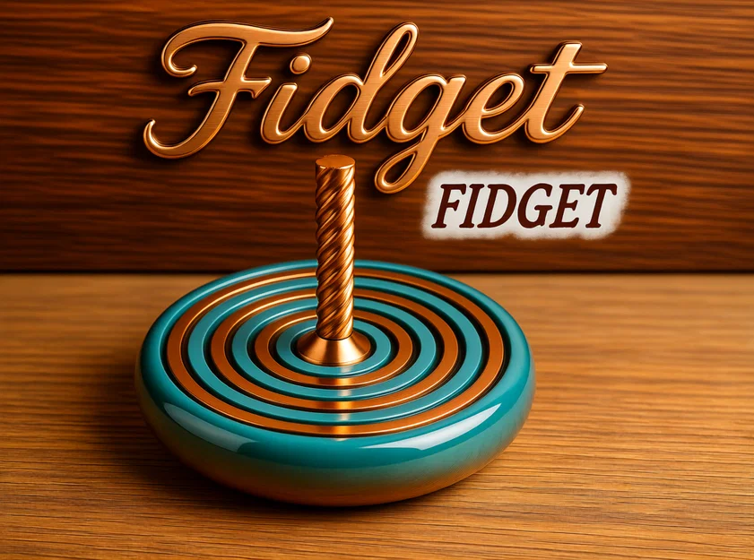 Mô hình Vòng quay Fidget Gyro có tay cầm in 3D độc đáo - Image 1