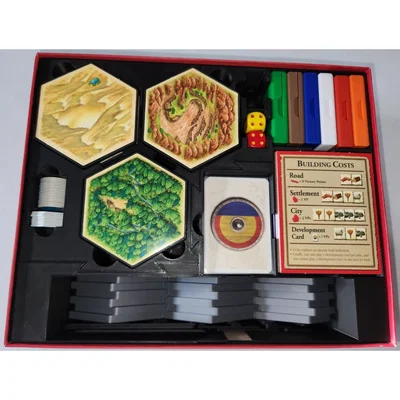 Bộ Khay Đựng (Insert) Settlers of Catan (Bản 4th Edition - 2007) - Dùng Được Cho Bài Bọc Sleeve!