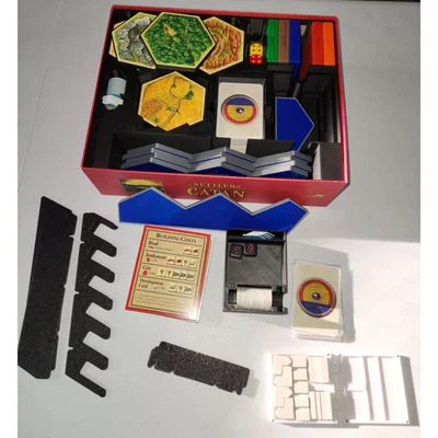 Bộ Khay Đựng (Insert) Settlers of Catan (Bản 4th Edition - 2007) - Dùng Được Cho Bài Bọc Sleeve!