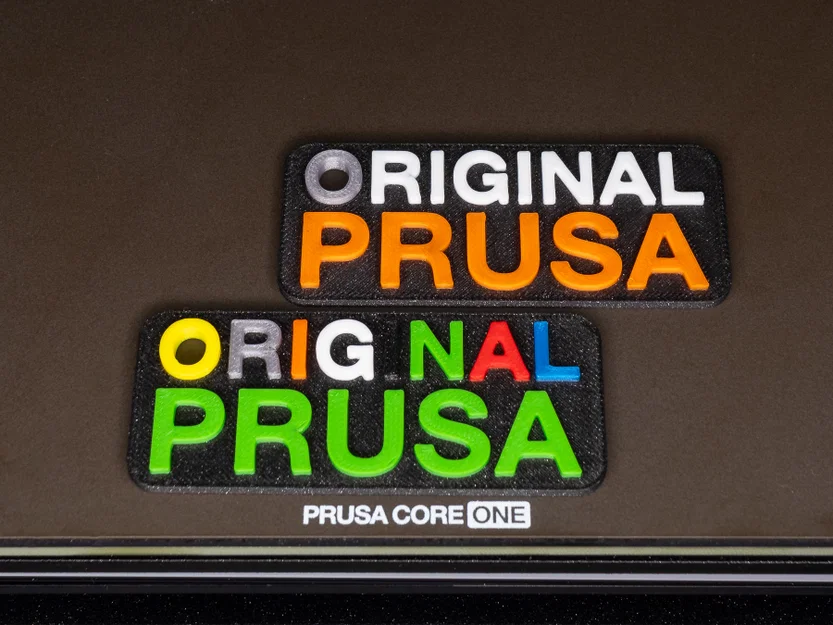 Móc khóa Prusa Keychain INDX - Mẫu test in đa màu chuyên nghiệp - Image 1
