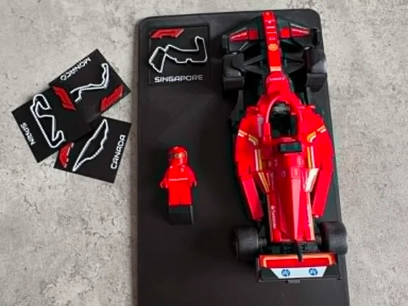 Kệ trưng bày F1 Speed Champions với gạch đường đua thay thế linh hoạt - Image 3