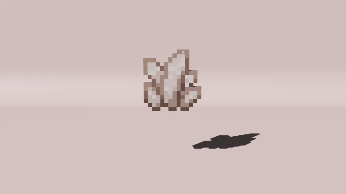 Mô hình 3D Nether Quartz phong cách Minecraft - Voxel Stylized - Image 1