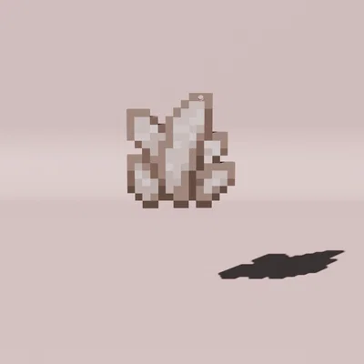 Mô hình 3D Nether Quartz phong cách Minecraft - Voxel Stylized