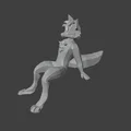 Mô hình Furry ngồi cạnh bàn (Sitting furry for desk) in 3D - Thumbnail 1