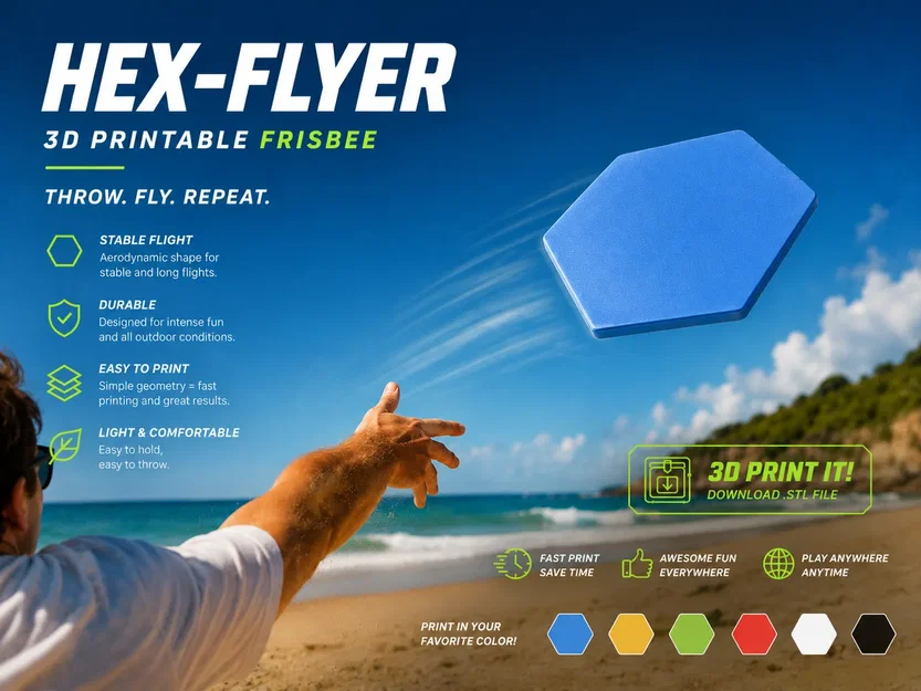 HEX-FLYER – Đĩa bay in 3D - Image 1