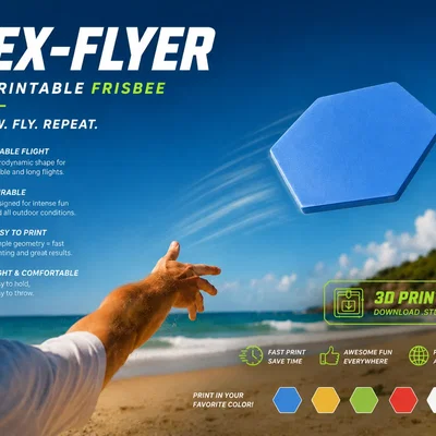 HEX-FLYER – Đĩa bay in 3D