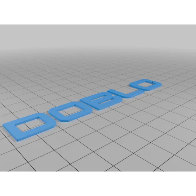 Mô hình logo chữ FIAT DOBLO in 3D trang trí độc đáo - Image 1