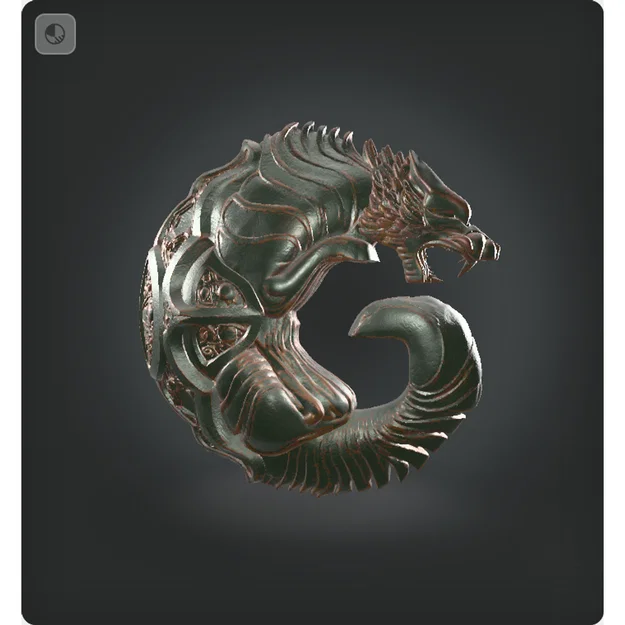 Mô hình 3D biểu tượng Sói Göktürk tinh xảo cho trang trí - Image 4