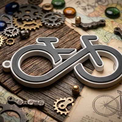Móc khóa hình xe đạp 3D (Portachiavi Bike) - Phụ kiện cá tính