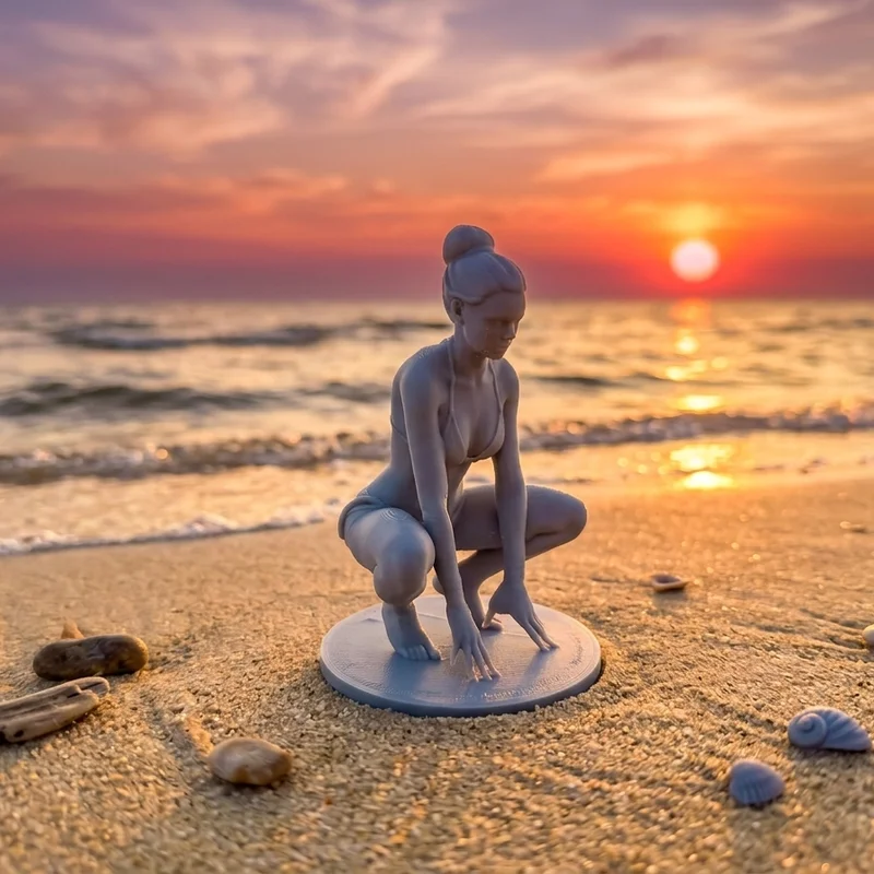 Mô hình tượng nữ tập Yoga tư thế ngồi xổm