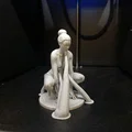 Mô hình tượng nữ tập Yoga tư thế ngồi xổm - Thumbnail 6