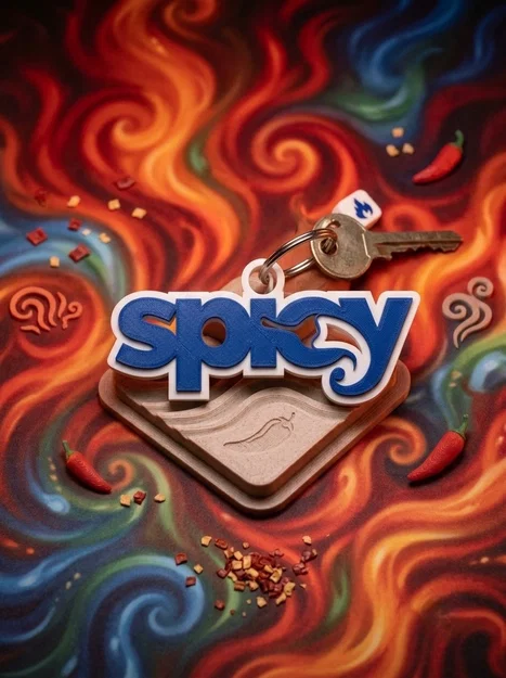 Móc khóa Spicy in 3D độc đáo - Image 1